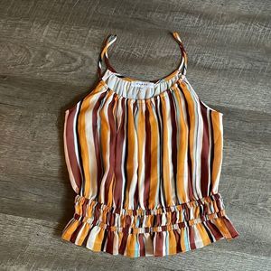 Frame Denim Multi Striped Silk Tank Top, Women’s M, NWOT